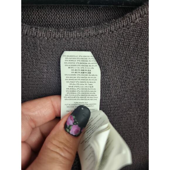 Michael kors Women's L Brown soft Professional classic sweater W zipper detail. - Picture 11 of 14